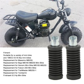 PenRux Footpegs, Foot Rest Rubber 8.5cm High Strength 2pcs for 196CC 6.0 6.5hp Mini Bikes, Rear Foot Rests Motorcycle Rear Footrests Rubber Non Slip Footrests Plate Footrest Rubber Pad Grip Cover