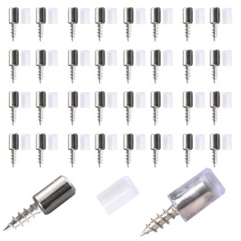 NAHUAA Pack of 90 Shelf Brackets, 7 mm Floor Support, Self-Tapping Integrated Screws, Shelf Holder with Transparent Non-Slip Cover for Cupboard, Bookshelves