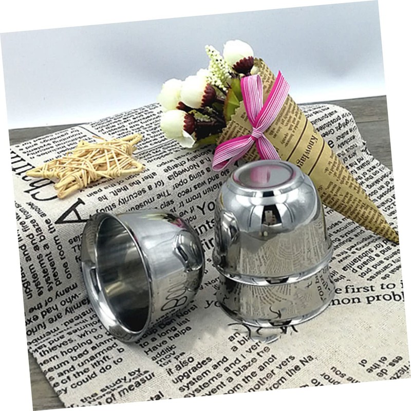Mikinona Stainless Steel Double Wall Wine Cups Heat Retaining Ideal