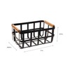Simplify Cesta de Almacenamiento de Metal Negro con Asas de