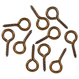 West Coast Paracord 14mm Screw Eyes – Four Assorted Colors – Jewelry Making, Arts and Crafts Projects, Sewing, and More (Bronze, 25 Pack)