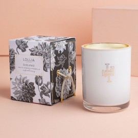 Lollia Elegance Luminary, 11 oz – 70 Hour Burn Time – All-Natural Soy Wax & Coconut Wax Blend, Scented, Luxury, Long Lasting Candles, Soy Candles
