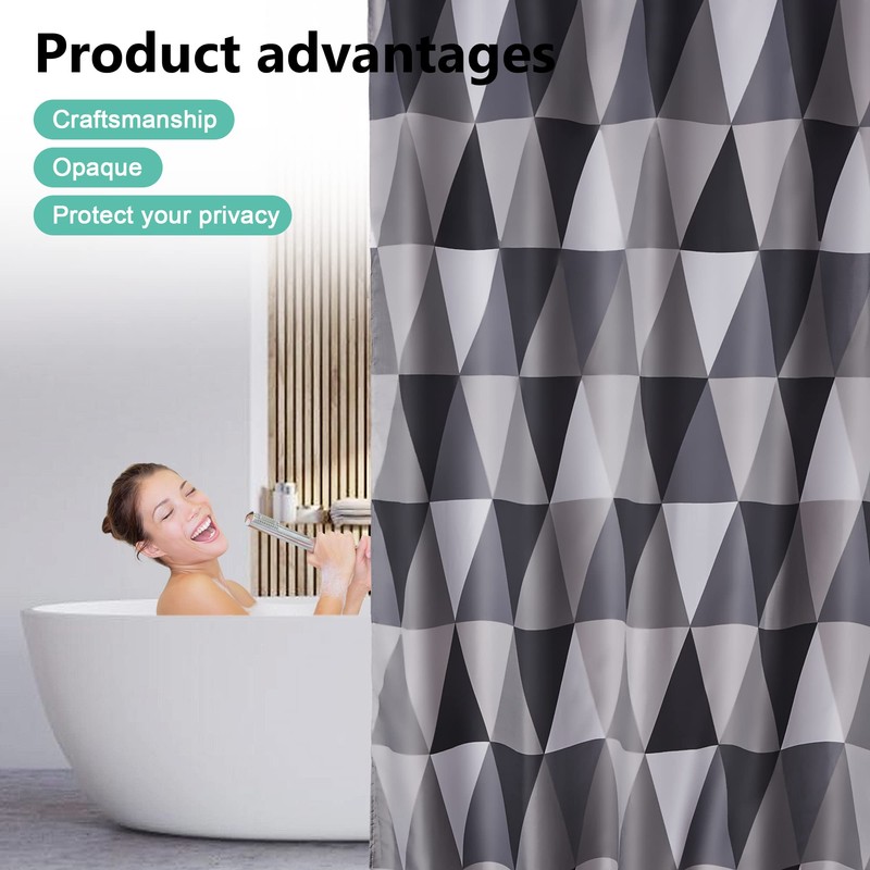 TRUSTLIFE Shower Curtains Mould Proof Resistant, Shower Curtain with 12