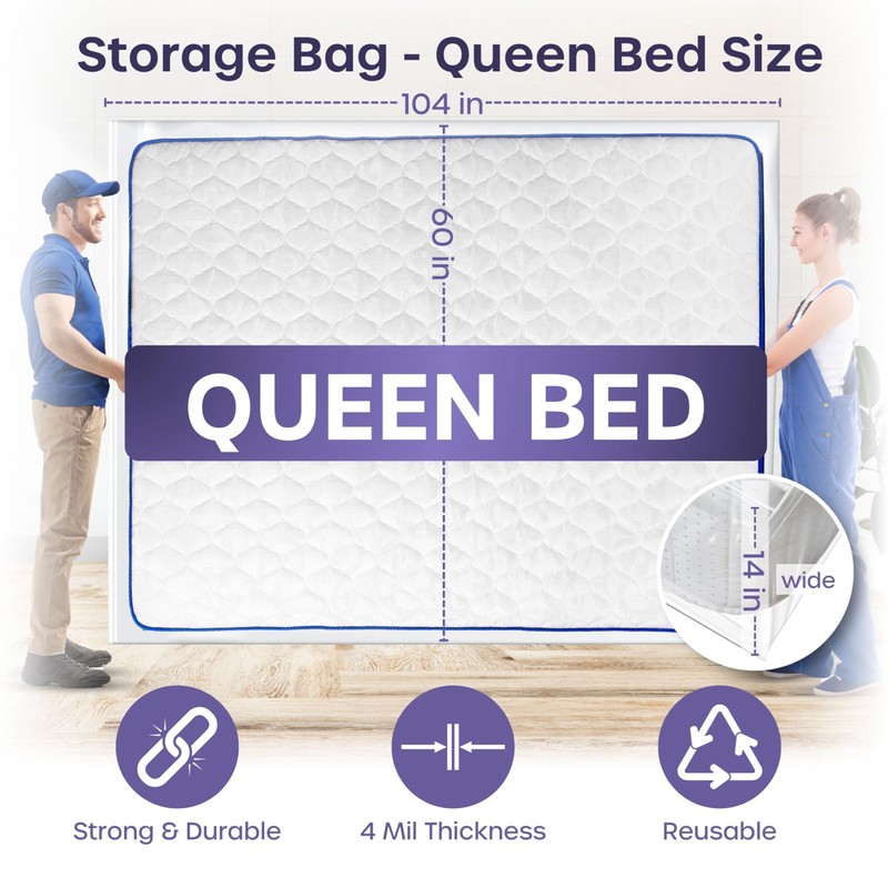 Queen Size Mattress Bags for Moving and Storage - Heavy