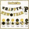 New Years Eve Party Supplies 2025, Black and Gold Happy