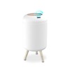 HITISPACE Motion Sensor Modern Office Trash Can, Touchless Round Nordic