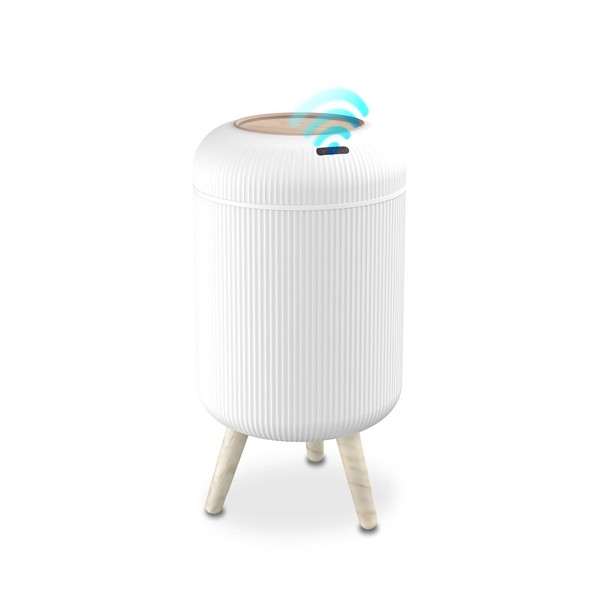 HITISPACE Motion Sensor Modern Office Trash Can, Touchless Round Nordic