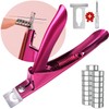Violet Red Premium Adjustable Nail Clippers with Magnets Sizers for