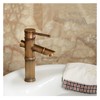 RAEZWJTDC Bathroom Basin Faucet Antique Brass Bamboo Shape Faucet Bronze