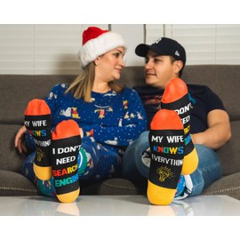 IRISGOD Funny Nerd Socks | Cool Stocking Stuffers | Holidday Gifts For Men and Women