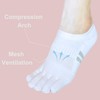 soxsense Cushion No Show Toe Socks For Women Five Finger
