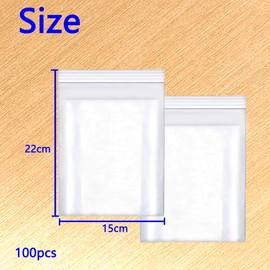 HVDHYY Small Plastic Bags 15 * 22cm 100pcs Sealable Bags Little Plastic Ziplock Bag Choose Your Size Resealable Small Grip Seal Bag Packaging for Food Storage Jewellery Household Kitchen Clothing