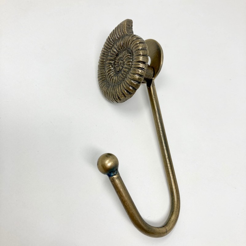 Knobs By Blossom Antique Brass Sea-Life Marine Nautical Hooks (1.