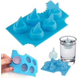 Blue Silicone Ice Cube Trays For Freezer Shark Fin Shape Ice Cube Tray,Novelty Silicone Diy Mould Shark Fin Chocolate Jello Mould Mold Ice Cube Tray Specialty Tools and Gadgets