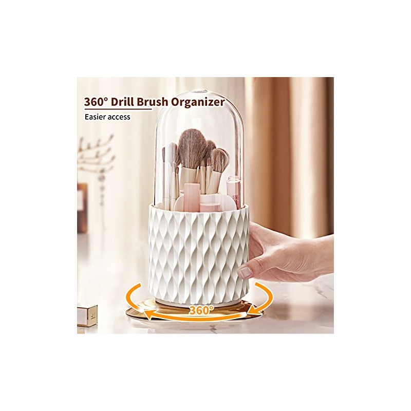 FIVAVA Make Up Organiser 360° Rotatable Makeup Brush Storage 5