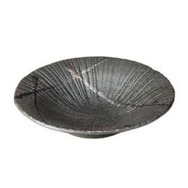 Black Gold Sink Carving Tokusa Shaped Multi-Purpose Pot [7.9 x 1.7 inches (20 x 4.2 cm) | Medium Pot |