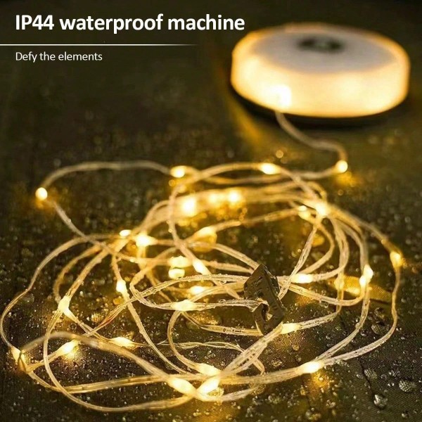 Unbranded 10M Portable Camping String Lights Retractable USB Rechargeable Lamps