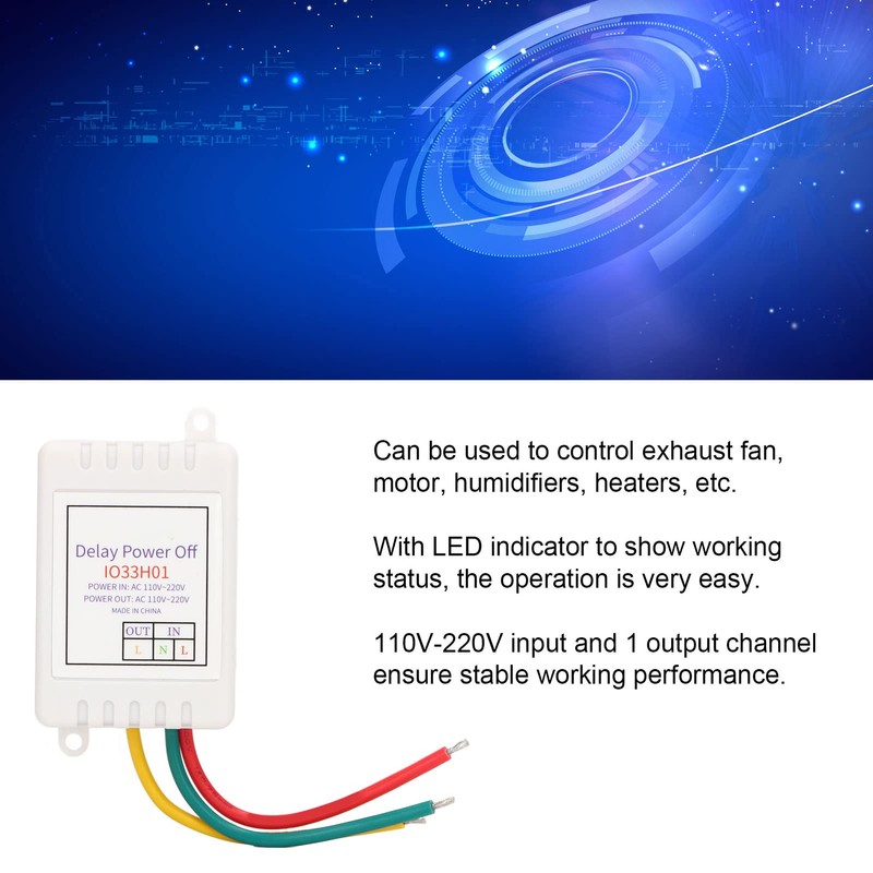 Fdit Delay Timer, Relay Switch Wide Application Various Modes 110V‑220V