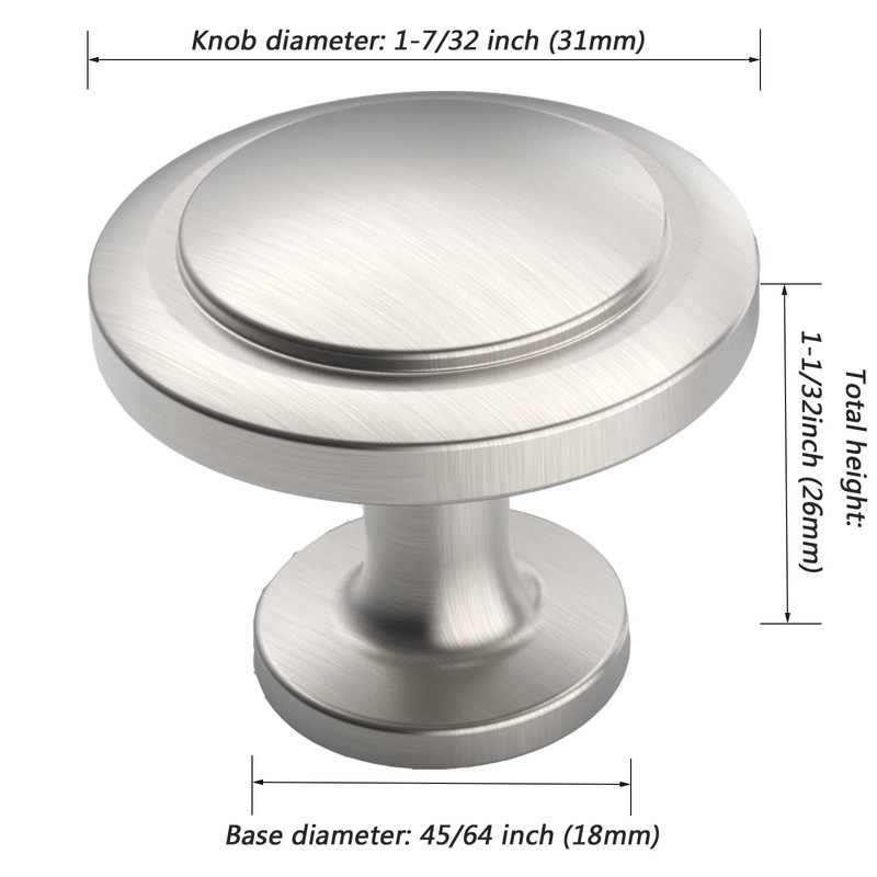 FURNIWARE 12 Pack Cabinet Hardware Sturdy Knobs, Kitchen Door Cabinet