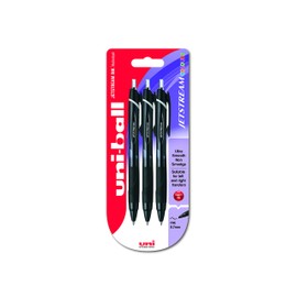 uni-ball SXN150C Jetstream Drucktintenroller in Sportfarben, schwarze uni Super-Tinte, 0,7-mm-Spitze, 3er-Packung