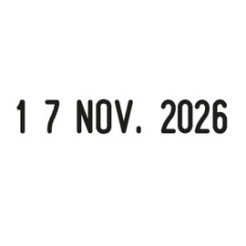 Trodat Printy 4810 date stamp, month in letters, DUT, 3.8 mm, printing color black
