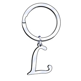 A B C D E F G H I J K L M N O P Q R S T U V W X Y Z Keyring Silver Alphabet Letter Women Men, l