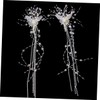Beavorty 2pcs Elegant Butterfly Hair Clip Rhinestone Tassel Barrette Bridal