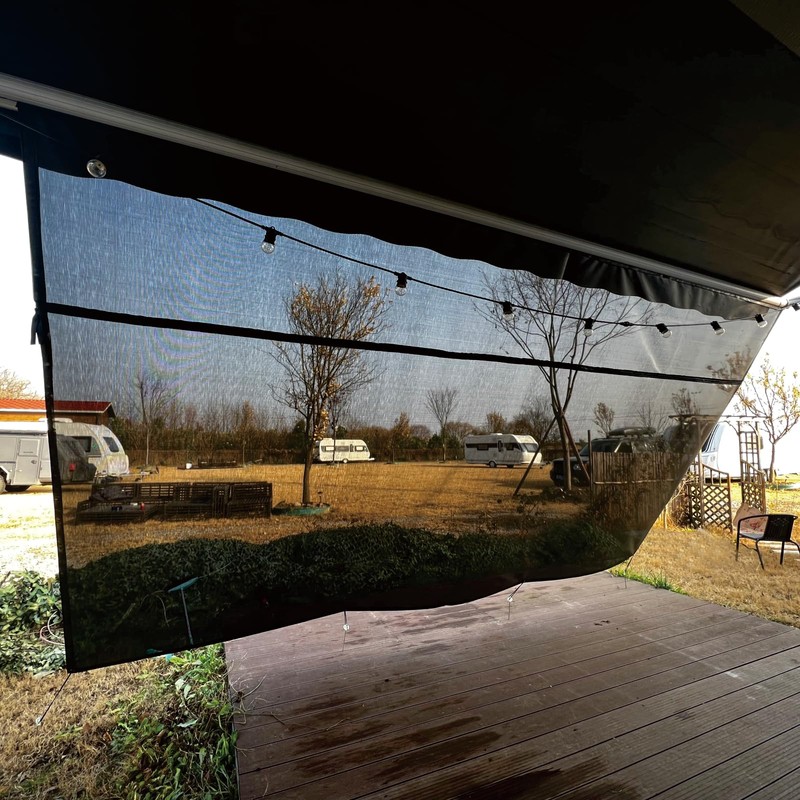 SHADEPLUS RV Awning Sun Shade Screen 8'x15'3''(Fit for 16' Awning),Black