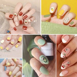 Fruits Nail Art Stickers, Holographic 3D Self-Adhesive Nail Sticker Design, Mixed Cherry Watermelon Strawberry Lemon Nail Decals Supplies for Women Girls Manicure Charms Decorations DIY Transfer Decal