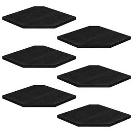 Corner Shelf Wall Mount, Floating Corner Shelves, Set of 6 Corner Wall Shelf Organizer, Rustic Wood Wall Storage Display Shelves for Living Room Bedroom Bathroom Kitchen, Classic Black