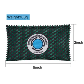 FUNOUO 100g Rechargeable Desiccant Pack of 5,Moisture absorbers for storage,Moisture absorbers Bag,Desiccant Dehumidifier bag,Dehumidifier for Home Closets,Gun Safe, and Cars