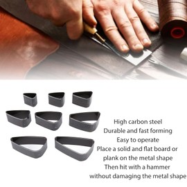 8 Pieces Shapes Style Hollow Punch Tool, Leather Craft Set Punch Tool Handmade DIY Punch Tool Hole Hollow Punch Set for Leather Crafts