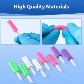 JMU Aligner Chewies, 2 PCS Chewies with Grip Handles, Popsicle Chewies for Aligner Trays Seaters Invisible Braces Orthodontic Munchies, Pink