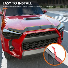 powoq Hood Deflector Compatible with 2010-2024 Toyota 4Runner Hood Protector Shield TPE Deflector Replacement for 2010-2024 Toyota 4Runner Accessories
