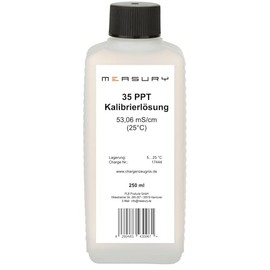 Measury 35 PPT Calibration Solution - Made in Germany, Salinity Reference 250 ml, Calibration Fluid 53.06 mS/cm NaCl
