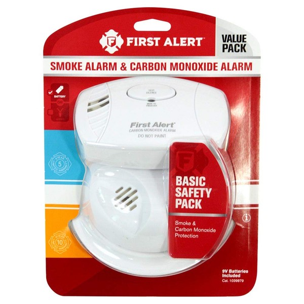 First Alert SA303CN3 Smoke and CO400 Carbon Monoxide Detector, Alarm Combo Pack, Battery Powered