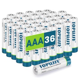 TOPUSSE 36 Pack AAA Batteries, Long Lasting Alkaline 1.5v LR03 Leakproof Battery Triple A Size,10-Year Shelf Life…