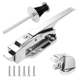 Axiqunel Walk in Cooler Door Handle,Walk in Freezer Door latches Heavy Duty kit with Key and Solid Metal Push Rod, Offset -1/8 in to 1/4 in(Flush) and 5.9" Solid Metal Interior Release Handle