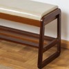 SOBIBO Solid Wood Shoe Bench, 2-Tier Entryway Bench with Cushion