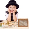 Wooden Money Box, Savings Target and Numbers for Ticking, Economy