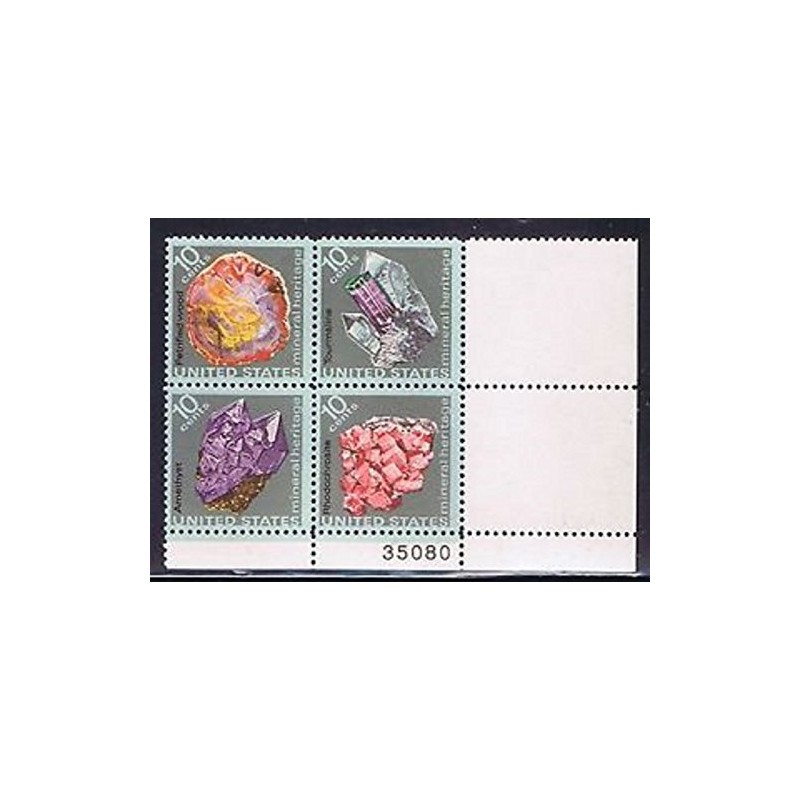 No. 1538-41 Mineral Heritage 1974 4 X 10c Postage Stamp