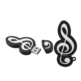 16GB Música Nota Forma USB Flash Drives Pen Drive Memoria Flash Stick PenDrives USB Flash Disk Thumb Drive U Disco USB Drive USB 2.0 Pen Drive PenDrive (Negro)