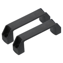 PATIKIL Plastic Pull Handles 120 mm Hole Spacing, Pack of 2 Square Drawer Handles, Kitchen Fittings for Luggage, Mechanical Equipment Door, Cabinet Handle, Black