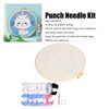 Punch Needle Kit Cute White Cat Easy Operation Glossy Frame