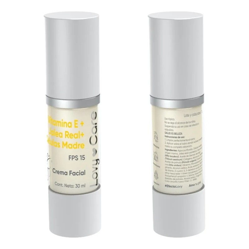 Crema Facial De Vitamina E + Células Madre Y Jalea