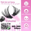 DIY Lash Extension Kit Volume Thick Lash Clusters 80D+100D 320