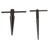 2pc Tapered Reamer Set De Burring Tool 3-22mm T-Handle Type