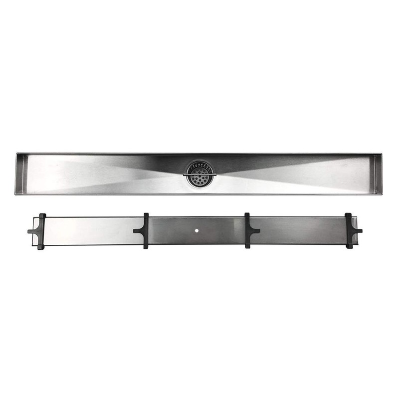 Neodrain 28-Inch Linear Shower Drain with Tile Insert Grate,Brushed 304