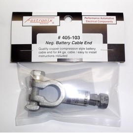 Fastronix Top Post Battery Cable Compression Terminal (4 Gauge Negative)