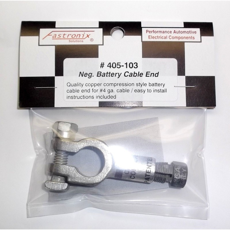 Fastronix Top Post Battery Cable Compression Terminal (4 Gauge Negative)